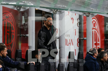 2022-02-25 - Zlatan Ibrahimovic of AC Milan reacts during the Serie A 2021/22 football match between AC Milan and Udinese Calcio at Giuseppe Meazza Stadium, Milan, Italy on February 25, 2022 - AC MILAN VS UDINESE CALCIO - ITALIAN SERIE A - SOCCER