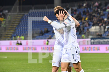 2022-03-05 - Felipe Anderson of Lazio, Ciro Immobile of Lazio, Esultanza, Celebration after scoring goal - CAGLIARI CALCIO VS SS LAZIO - ITALIAN SERIE A - SOCCER