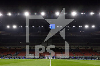 2022-03-04 - A general view of San Siro with the stadium big screen displaying “Peace” - INTER - FC INTERNAZIONALE VS US SALERNITANA - ITALIAN SERIE A - SOCCER