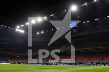 2022-03-04 - A general view of San Siro with the stadium big screen displaying “Peace” - INTER - FC INTERNAZIONALE VS US SALERNITANA - ITALIAN SERIE A - SOCCER