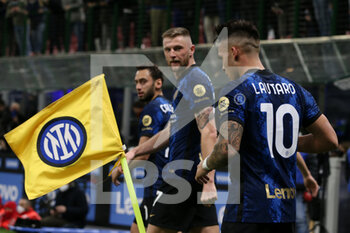 2022-03-04 - Lautaro Martinez (FC Internazionale) celebrates after scoring his side's first goal of the match - INTER - FC INTERNAZIONALE VS US SALERNITANA - ITALIAN SERIE A - SOCCER
