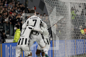 2022-03-06 - The players of Juventus celebrates the goal of Alvaro Morata (Juventus FC) - JUVENTUS FC VS SPEZIA CALCIO - ITALIAN SERIE A - SOCCER