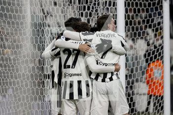 2022-03-06 - The players of Juventus celebrates the goal of Alvaro Morata (Juventus FC) - JUVENTUS FC VS SPEZIA CALCIO - ITALIAN SERIE A - SOCCER