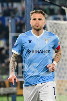 2022-03-14 - Ciro Immobile (SS Lazio) celebrates after scoring the goal 1-0 during the Italian Football Championship League A 2021/2022 match between SS Lazio vs Venezia FC at the Olimpic Stadium in Rome on 14 March 2022. - SS LAZIO VS VENEZIA FC - ITALIAN SERIE A - SOCCER