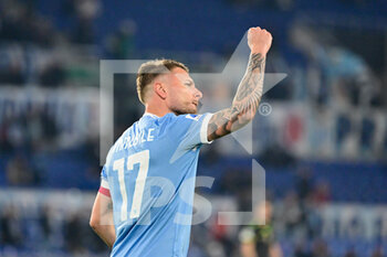2022-03-14 - Ciro Immobile (SS Lazio) celebrates after scoring the goal 1-0 during the Italian Football Championship League A 2021/2022 match between SS Lazio vs Venezia FC at the Olimpic Stadium in Rome on 14 March 2022. - SS LAZIO VS VENEZIA FC - ITALIAN SERIE A - SOCCER