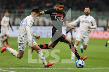 2022-03-12 - Junior Messias of AC Milan in action during the Serie A 2021/22 football match between AC Milan and Empoli FC at Giuseppe Meazza Stadium, Milan, Italy on March 12, 2022 - AC MILAN VS EMPOLI FC - ITALIAN SERIE A - SOCCER