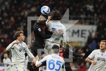 2022-03-12 - Rafael Leao of AC Milan in action during the Serie A 2021/22 football match between AC Milan and Empoli FC at Giuseppe Meazza Stadium, Milan, Italy on March 12, 2022 - AC MILAN VS EMPOLI FC - ITALIAN SERIE A - SOCCER