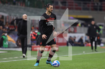 2022-03-12 - Zlatan Ibrahimovic of AC Milan in action during the Serie A 2021/22 football match between AC Milan and Empoli FC at Giuseppe Meazza Stadium, Milan, Italy on March 12, 2022 - AC MILAN VS EMPOLI FC - ITALIAN SERIE A - SOCCER