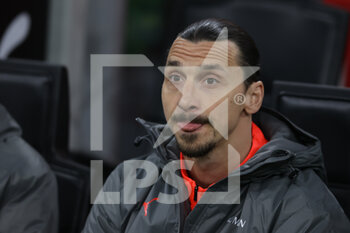 2022-03-12 - Zlatan Ibrahimovic of AC Milan during the Serie A 2021/22 football match between AC Milan and Empoli FC at Giuseppe Meazza Stadium, Milan, Italy on March 12, 2022 - AC MILAN VS EMPOLI FC - ITALIAN SERIE A - SOCCER