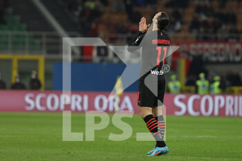 2022-03-12 - Zlatan Ibrahimovic of AC Milan expresses disappointment during the Serie A 2021/22 football match between AC Milan and Empoli FC at Giuseppe Meazza Stadium, Milan, Italy on March 12, 2022 - AC MILAN VS EMPOLI FC - ITALIAN SERIE A - SOCCER