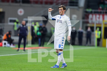 2022-03-12 - Liam Henderson of Empoli FC reacts during the Serie A 2021/22 football match between AC Milan and Empoli FC at Giuseppe Meazza Stadium, Milan, Italy on March 12, 2022 - AC MILAN VS EMPOLI FC - ITALIAN SERIE A - SOCCER