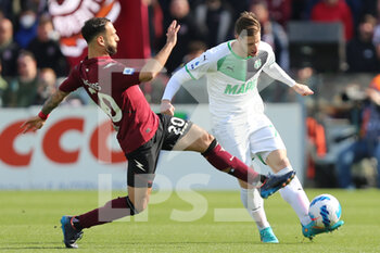 2022-03-12 - Giorgos Kyriakopoulos of US SASSUOLO in action during the Serie A match between US Salernitana and US Sassuolo at Stadio Arechi on March 12, 2022 in Salerno, Italy. - US SALERNITANA VS US SASSUOLO - ITALIAN SERIE A - SOCCER