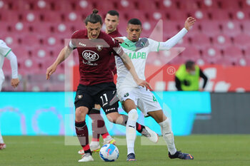 2022-03-12 - Milan Djuric of US SALERNITANA competes for the ball with Ruan Tressoldi of US SASSUOLO during the Serie A match between US Salernitana and US Sassuolo at Stadio Arechi on March 12, 2022 in Salerno, Italy. - US SALERNITANA VS US SASSUOLO - ITALIAN SERIE A - SOCCER