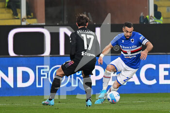 2022-03-12 - Luca Pellegrini (Juventus) - Fabio Quagliarella  (Sampdoria) - UC SAMPDORIA VS JUVENTUS FC - ITALIAN SERIE A - SOCCER