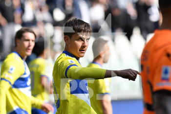 2022-03-20 - Paulo Dybala of Juventus FC celebrates after scoring a goal during the Serie A 2021/22 match between Juventus FC and US Salernitana at Allianz Stadium on March 20, 2022 in Turin, Italy-Photo ReporterTorino - JUVENTUS FC VS US SALERNITANA - ITALIAN SERIE A - SOCCER