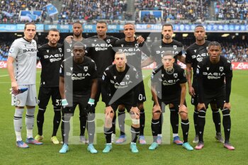 2022-03-19 - the formation of Udinese during the Serie A 2021/22 match between SSC. Napoli and Udinese Calcio at Diego Armando Maradona Stadium, Italy March 19,2022 - SSC NAPOLI VS UDINESE CALCIO - ITALIAN SERIE A - SOCCER