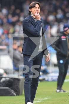 2022-03-19 - Gabrile Cioffi Coach ( Udinese Calcio) he calls his own with a whistle during the Serie A 2021/22 match between SSC. Napoli and Udinese Calcio at Diego Armando Maradona Stadium, Italy March 19,2022 - SSC NAPOLI VS UDINESE CALCIO - ITALIAN SERIE A - SOCCER