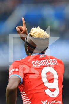 2022-03-19 - Victor Osimhen (SSC Napoli) rejoices after the 2-1 goal during the Serie A 2021/22 match between SSC. Napoli and Udinese Calcio at Diego Armando Maradona Stadium, Italy March 19,2022 - SSC NAPOLI VS UDINESE CALCIO - ITALIAN SERIE A - SOCCER