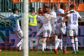 2022-03-20 - Sampdoria ’s Francesco Caputo celebrates after scoring a goal  0-2 - VENEZIA FC VS UC SAMPDORIA - ITALIAN SERIE A - SOCCER