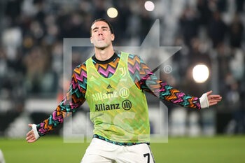 2022-04-03 - Dušan Vlahović (Juventus FC) during warm-up - JUVENTUS FC VS INTER - FC INTERNAZIONALE - ITALIAN SERIE A - SOCCER