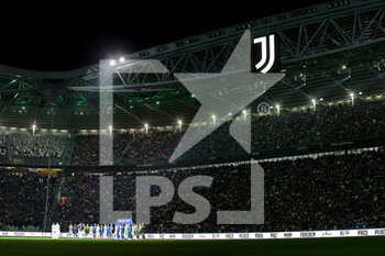 2022-04-03 - The teams in the center of the field during the singing of Imagine, for the peace, before the start of the match - JUVENTUS FC VS INTER - FC INTERNAZIONALE - ITALIAN SERIE A - SOCCER