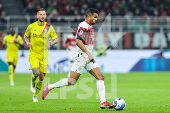 2022-04-04 - Junior Messias of AC Milan in action during the Serie A 2021/22 football match between AC Milan and Bologna FC at Giuseppe Meazza Stadium, Milan, Italy on April 04, 2022 - AC MILAN VS BOLOGNA FC - ITALIAN SERIE A - SOCCER