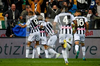 2022-04-03 - Udinese's Rodrigo Nascimento Becao celebrates after scoring a goal 1-1 - UDINESE CALCIO VS CAGLIARI CALCIO - ITALIAN SERIE A - SOCCER