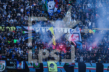 2022-04-09 - FC Internazionale supporters during the Serie A 2021/22 football match between FC Internazionale and Hellas Verona FC at Giuseppe Meazza Stadium, Milan, Italy on April 09, 2022 - INTER - FC INTERNAZIONALE VS HELLAS VERONA FC - ITALIAN SERIE A - SOCCER