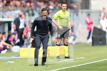 2022-04-16 - Alessio Dionisi head coach of US SASSUOLO reacts during the Serie A match between Cagliari Calcio and US Sassuolo at Unipol Domus on April 16, 2022 in Cagliari, Italy. - CAGLIARI CALCIO VS US SASSUOLO - ITALIAN SERIE A - SOCCER