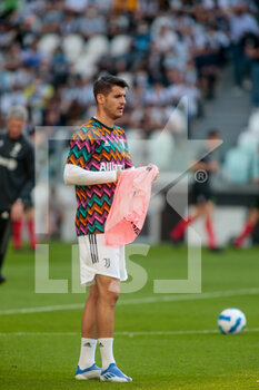 2022-04-16 - Alvaro Morata of Juventus Fc during the Italian Serie A football match between Juventus FC and Bologna on April 16, 2022 at Allianz Stadium in Turin, Italy - JUVENTUS FC VS BOLOGNA FC - ITALIAN SERIE A - SOCCER