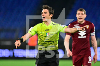 2022-04-16 - Alessandro Prontera referee during the Italian Football Championship League A 2021/2022 match between SS Lazio vs torino FC at the Olimpic Stadium in Rome on 16 April 2022. - SS LAZIO VS TORINO FC - ITALIAN SERIE A - SOCCER