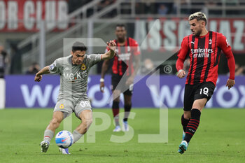 2022-04-15 - Pablo Galdames of Genoa CFC in action during the Serie A 2021/22 football match between AC Milan and Genoa CFC at Giuseppe Meazza Stadium, Milan, Italy on April 15, 2022 - AC MILAN VS GENOA CFC - ITALIAN SERIE A - SOCCER