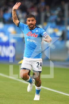 2022-04-18 - Lorenzo Insigne (SSC Napoli)  gesticulates during the Serie A 2021/22 match between SSC Napoli  and AS Roma at Diego Armando Maradona Stadium - SSC NAPOLI VS AS ROMA - ITALIAN SERIE A - SOCCER