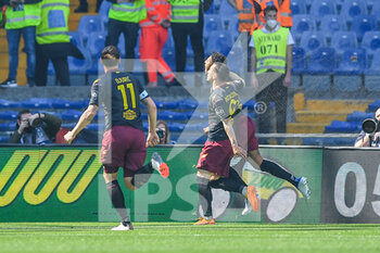 2022-04-16 - Team Salernitana celebrates after scoring a goal - UC SAMPDORIA VS US SALERNITANA - ITALIAN SERIE A - SOCCER