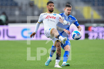 2022-04-24 - Lorenzo Insigne (SSC Napoli) and Petar Stojanovic (Empoli FC) - EMPOLI FC VS SSC NAPOLI - ITALIAN SERIE A - SOCCER