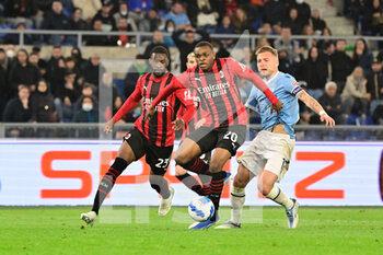 2022-04-24 - Pierre Kalulu (AC Milan) during the Italian Football Championship League A 2021/2022 match between SS Lazio vs AC Milan at the Olimpic Stadium in Rome on 24 April 2022. - SS LAZIO VS AC MILAN - ITALIAN SERIE A - SOCCER