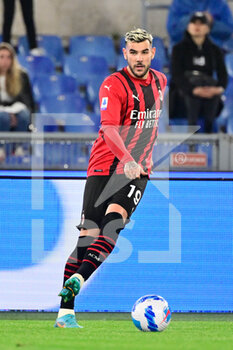 2022-04-24 - Theo Hernandez (AC Milan) during the Italian Football Championship League A 2021/2022 match between SS Lazio vs AC Milan at the Olimpic Stadium in Rome on 24 April 2022. - SS LAZIO VS AC MILAN - ITALIAN SERIE A - SOCCER