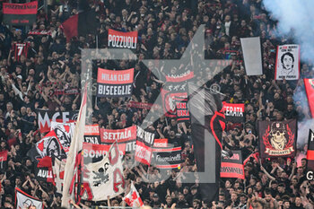 2022-04-24 - Supporters AC Milan during the Italian Football Championship League A 2021/2022 match between SS Lazio vs AC Milan at the Olimpic Stadium in Rome on 24 April 2022. - SS LAZIO VS AC MILAN - ITALIAN SERIE A - SOCCER