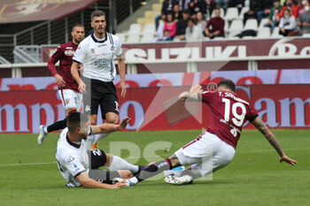 2022-04-23 - Antonio Sanabria (Torino FC) foul for penalty - TORINO FC VS SPEZIA CALCIO - ITALIAN SERIE A - SOCCER