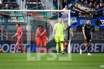 2022-04-23 - Atalanta's Luis Muriel celebrates after scoring a goal - VENEZIA FC VS ATALANTA BC - ITALIAN SERIE A - SOCCER