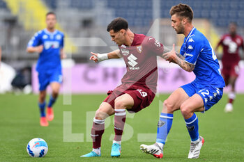 2022-05-01 - Pietro Pellegri (Torino FC) and Mattia Viti (Empoli FC) - EMPOLI FC VS TORINO FC - ITALIAN SERIE A - SOCCER