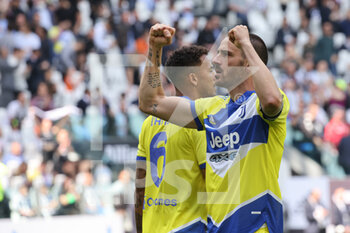 2022-05-01 - Leonardo Bonucci (Juventus FC) cheers after the first goal - JUVENTUS FC VS VENEZIA FC - ITALIAN SERIE A - SOCCER