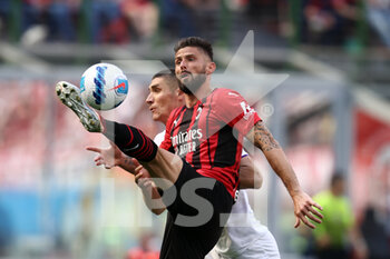 2022-05-01 - Olivier Giroud (AC Milan) in action - AC MILAN VS ACF FIORENTINA - ITALIAN SERIE A - SOCCER