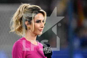 2022-05-01 - Giorgia Rossi journalist DAZN during the Italian Football Championship League A 2021/2022 match between AS Roma vs Bologna FC at the Olimpic Stadium in Rome  on 01 May 2022. - AS ROMA VS BOLOGNA FC - ITALIAN SERIE A - SOCCER