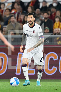 2022-05-01 - Roberto Soriano (Bologna FC) during the Italian Football Championship League A 2021/2022 match between AS Roma vs Bologna FC at the Olimpic Stadium in Rome  on 01 May 2022. - AS ROMA VS BOLOGNA FC - ITALIAN SERIE A - SOCCER