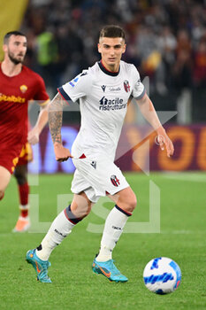 2022-05-01 - Nicolas Dominguez (Bologna FC)  during the Italian Football Championship League A 2021/2022 match between AS Roma vs Bologna FC at the Olimpic Stadium in Rome  on 01 May 2022. - AS ROMA VS BOLOGNA FC - ITALIAN SERIE A - SOCCER