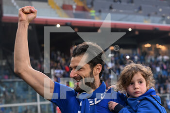 2022-04-30 - Antonio Candreva celebrates after scoring a match - UC SAMPDORIA VS GENOA CFC - ITALIAN SERIE A - SOCCER