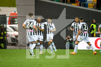 2022-05-01 - Udinese's Ignacio Pussetto celebrates after scoring a goal 1-2 - UDINESE CALCIO VS INTER - FC INTERNAZIONALE - ITALIAN SERIE A - SOCCER