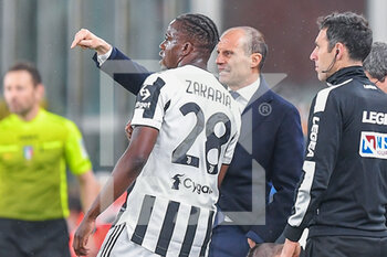 2022-05-06 - Denis Lemi Zakaria Lako Lado and Massimiliano Allegri head coach   (Juventus) - GENOA CFC VS JUVENTUS FC - ITALIAN SERIE A - SOCCER