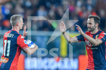 2022-05-06 - Albert Gudmundsson and Milan Badelj (Genoa) celebrates after scoring a goal 1-1 - GENOA CFC VS JUVENTUS FC - ITALIAN SERIE A - SOCCER